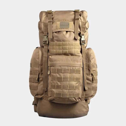 Mochila táctica MIL-TEC color coyote con panel MOLLE frontal y correas acolchadas