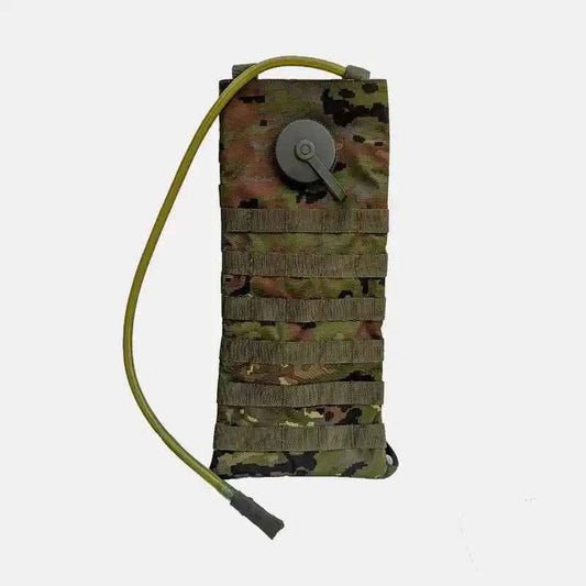 Bolsa de hidratación Camelbak 2,5 L camuflaje, tubo verde y cierre circular gris