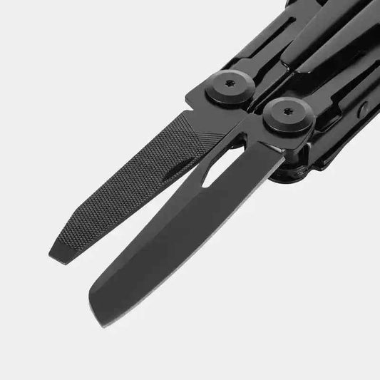 Multiherramienta M-TAC Type 9 negra con empuñadura texturizada y pinzas
