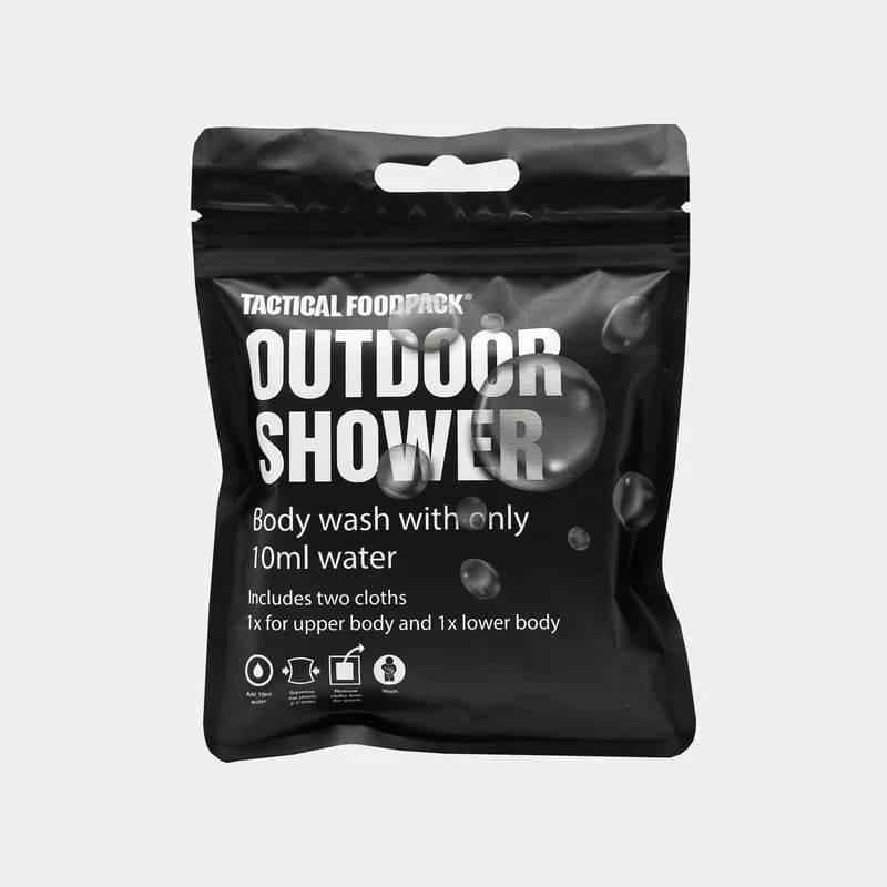 Bolsa negra de ducha de emergencia con asa, Tactical Foodpack Outdoor Shower